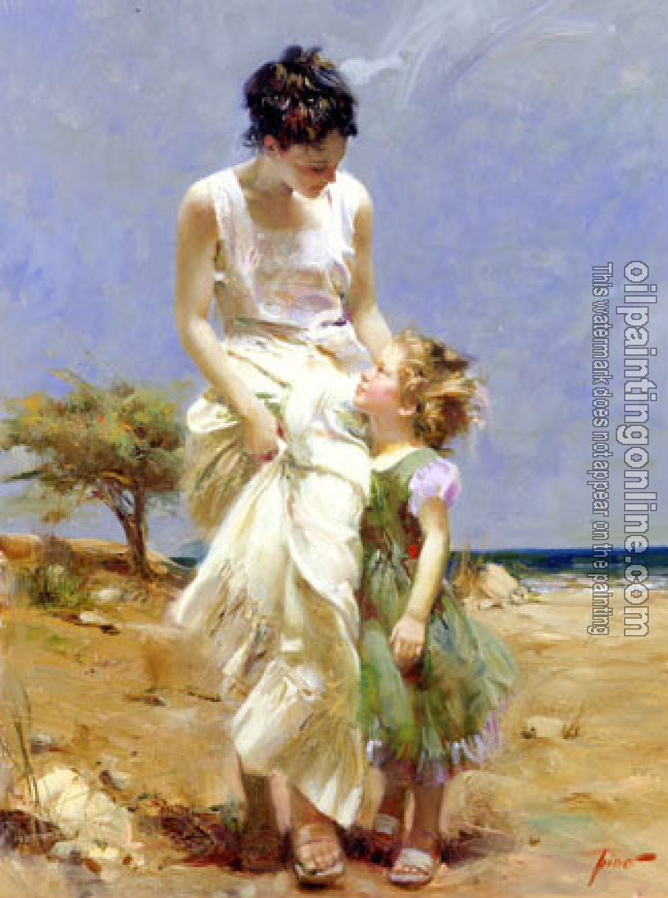 Pino Daeni - Impression oil painting.